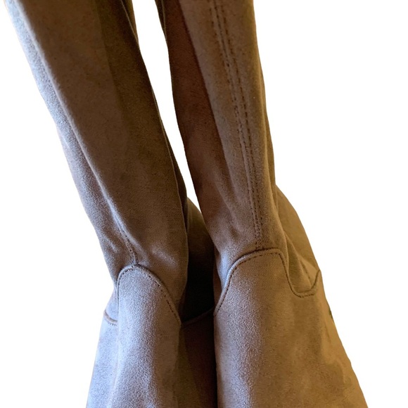 Sold the Knee Sock Boots New stretch faux suede gray-taupe light&comfy to wear 7 - Picture 9 of 16